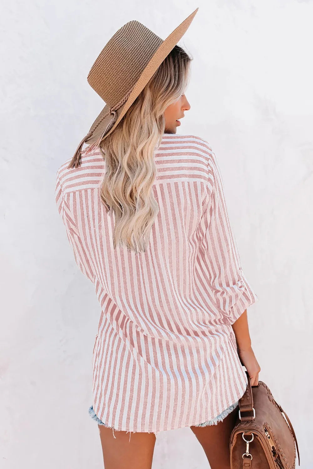 Ladies Classic Breasted Stripe Shirt