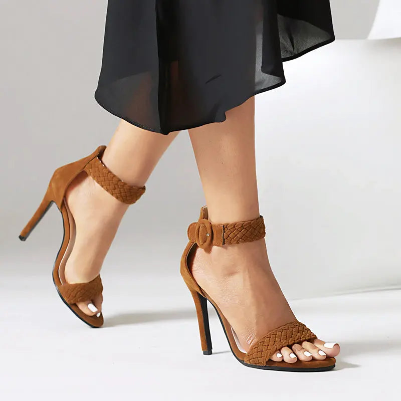 Comfortable Ankle Buckle Flat Sandals