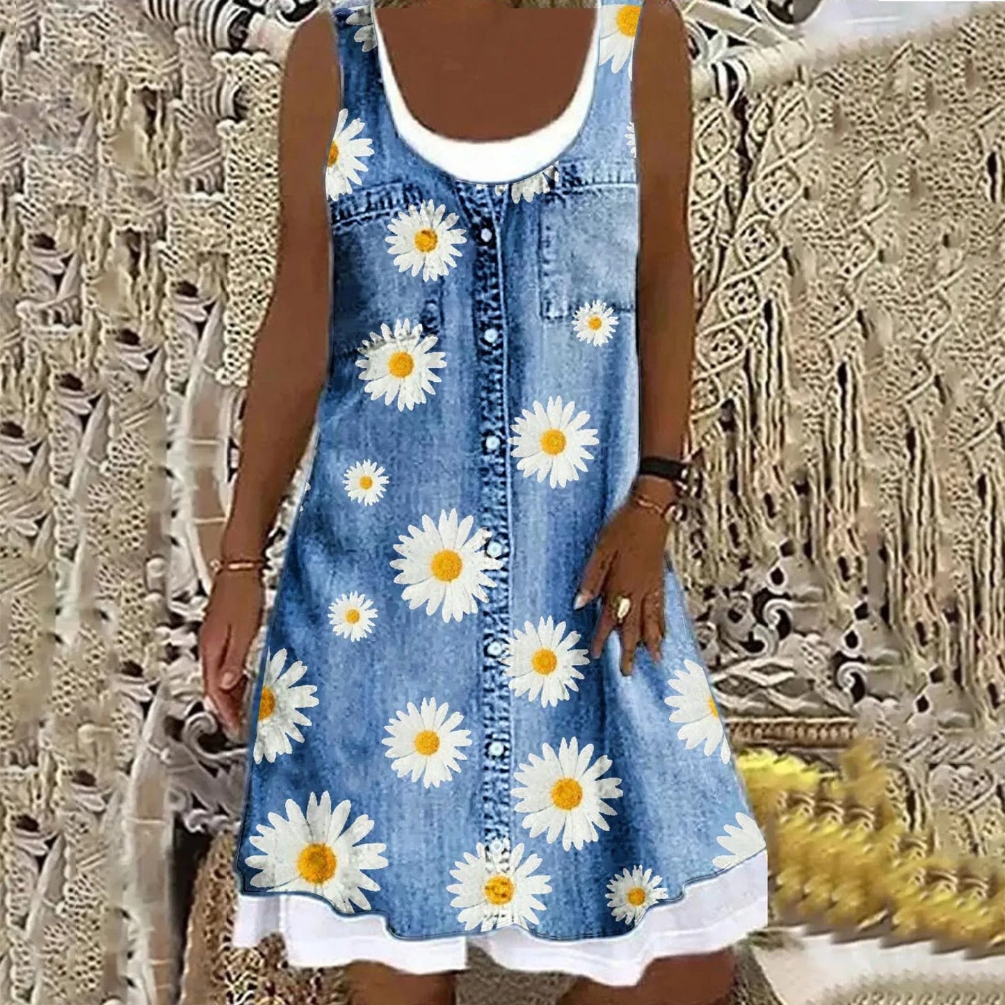 Comfortable Classic Blue Jeans Dress