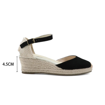 Evelyn | Wedge Sandals for Women - Genuine Cow Suede Flatform Wedges-5