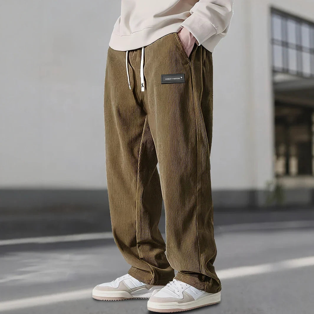 Relaxed Fit Straight Leg Mens Pants