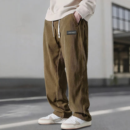 Relaxed Fit Straight Leg Mens Pants