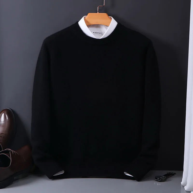 Simple Crew Neck Sweater for Men - Luxivelle