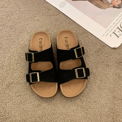 Comfortable Buckle Slide Sandal - Soft Everyday Shoes