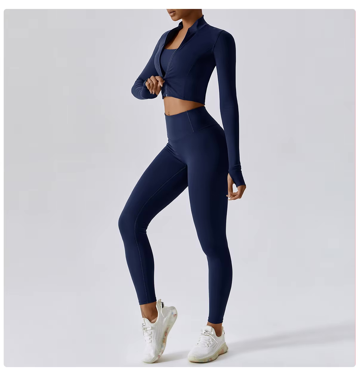 Yoga 3-Piece Outfit Set with Leggings and Top
