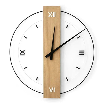Quiet Wood Wall Clock with Silent Sweep Movement