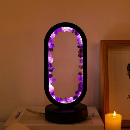 Soothing Purple Amethyst Table Lamp