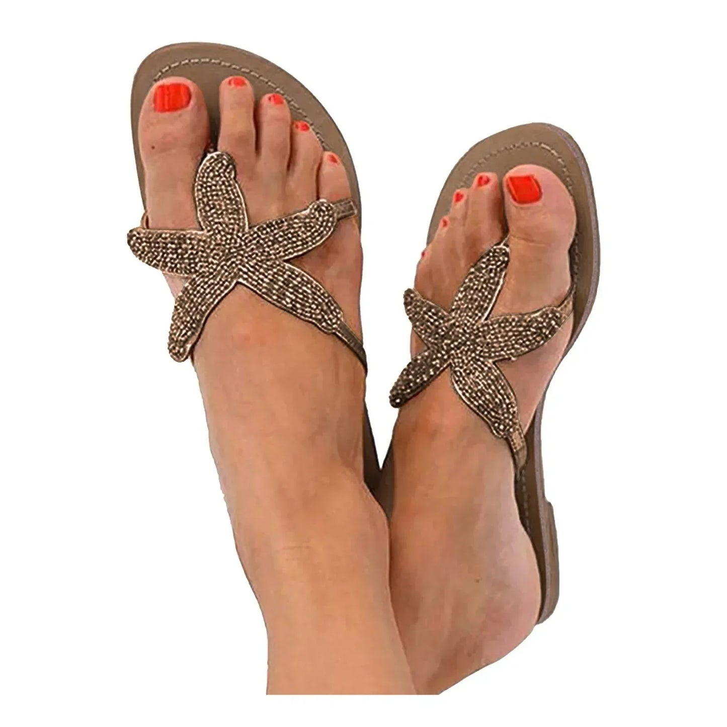 Beachy Seashell Flat Sandals