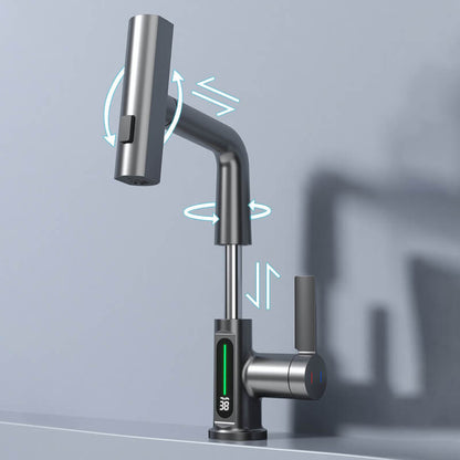 Flexible LED Faucet with 360° Swivel and Spray Nozzle