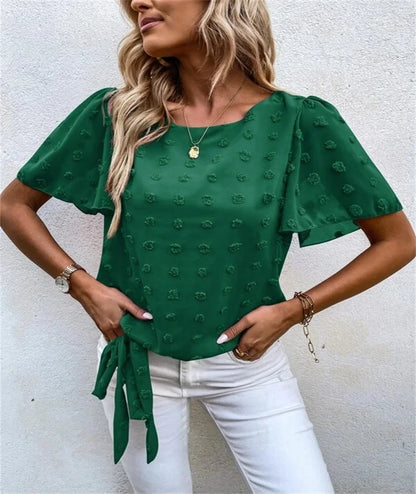 Women's Elegant Blouse with Floral Patterns