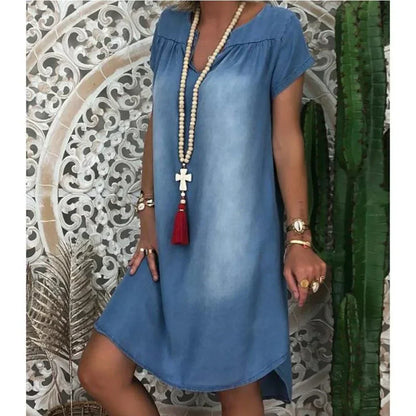 Casual Blue Jeans Sundress