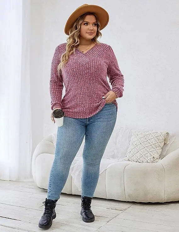 Comfortable Crew Neck Sweater Top