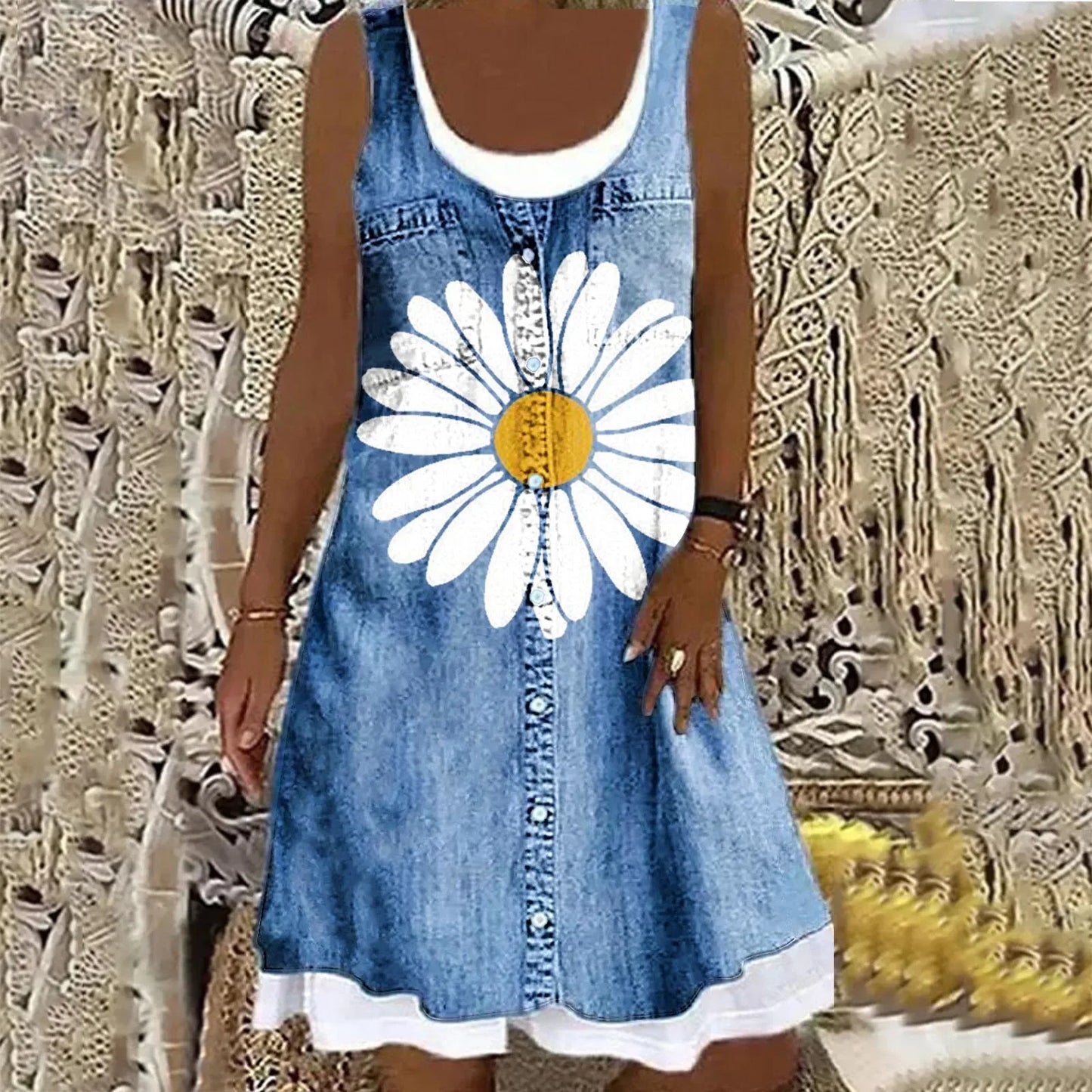 Comfortable Classic Blue Jeans Dress