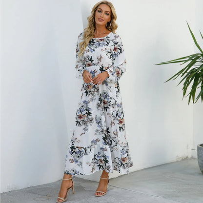 Variant image for Bella | Long Sleeve Floral Maxi Dress for Women-32