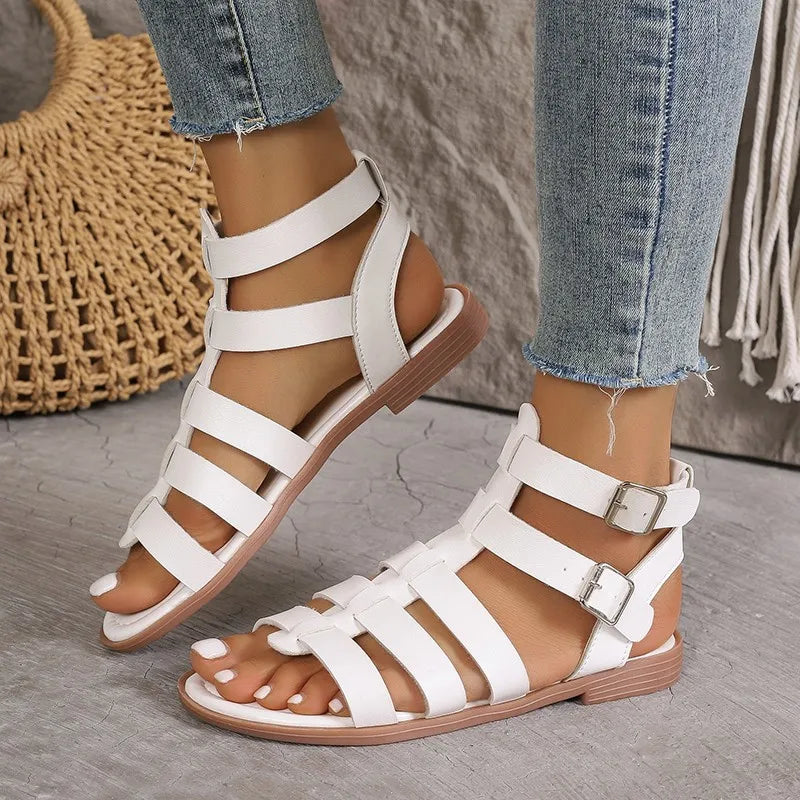 Ladies Buckle Strap Flat Summer Sandals