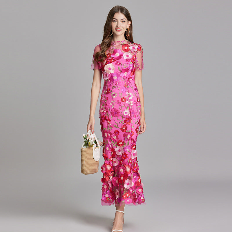 Beautiful Floral Lace Maxi Dress for Women