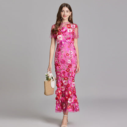 Beautiful Floral Lace Maxi Dress for Women