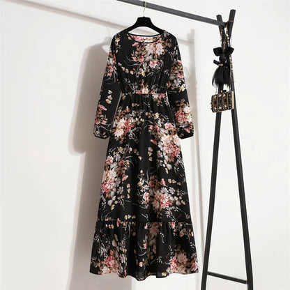 Variant image for Sapphire Floral Maxi Dress | Long Sleeve Maxi Dress for Women-40