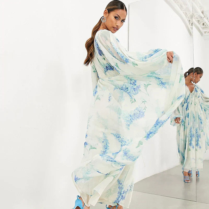 Navy Blue Flowy Maxi Dress