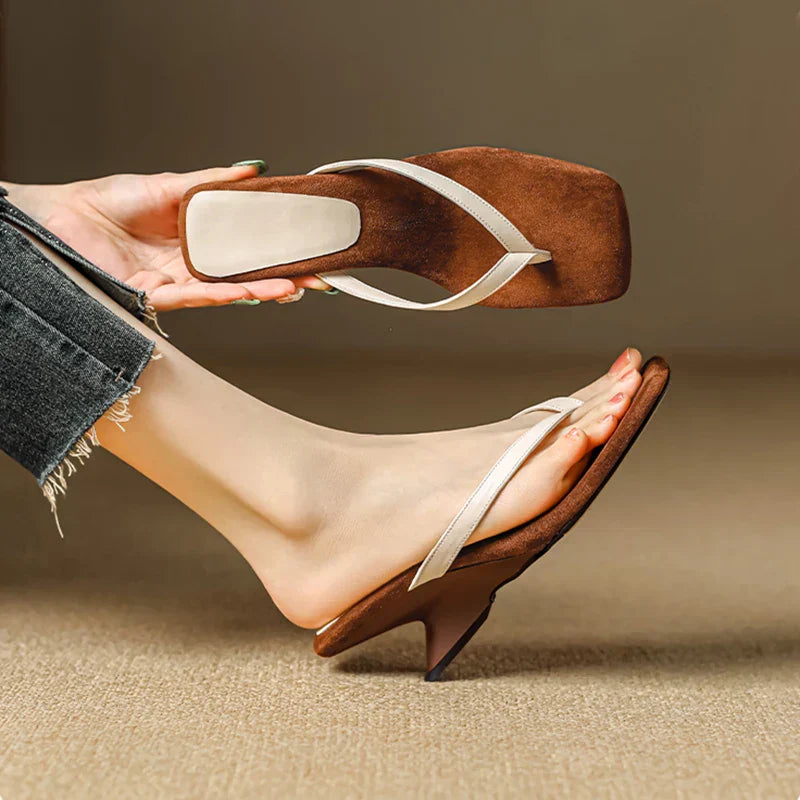 Elegant High Heel Wedge Sandals
