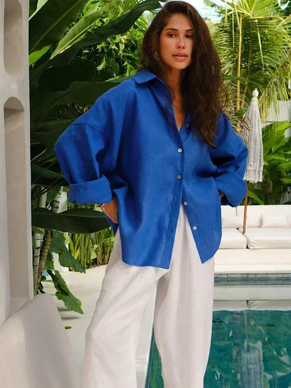 Lightweight Breathable Linen Blouse