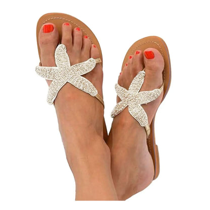 Beachy Seashell Flat Sandals