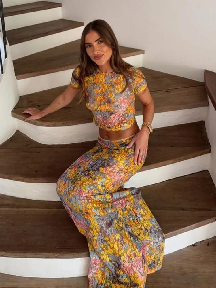 Lace Elegance | Women's Two Piece Set-2