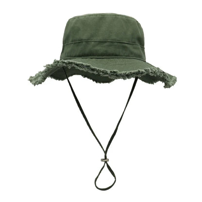 Relaxed Fit Wide Brim Summer Fisherman Hat