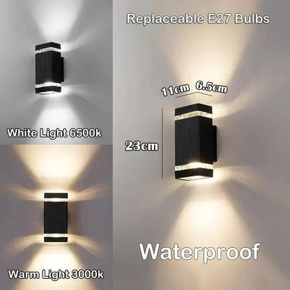 Bright LED Exterior Wall Lamp - Waterproof Up Down Light