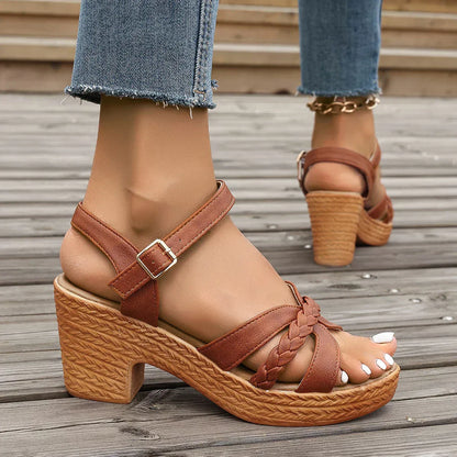 Elegant Low Heel Summer Sandals