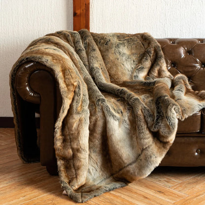 Plush Faux Fur Throw Blanket – Soft Cozy Home Decor