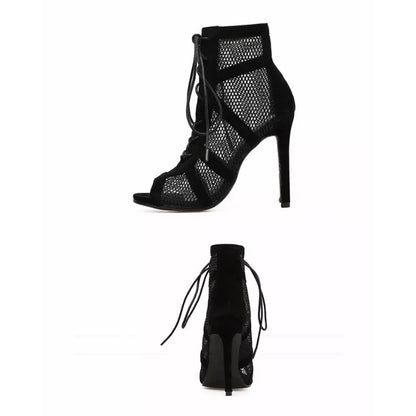 Breathable Mesh High Heel Sandals