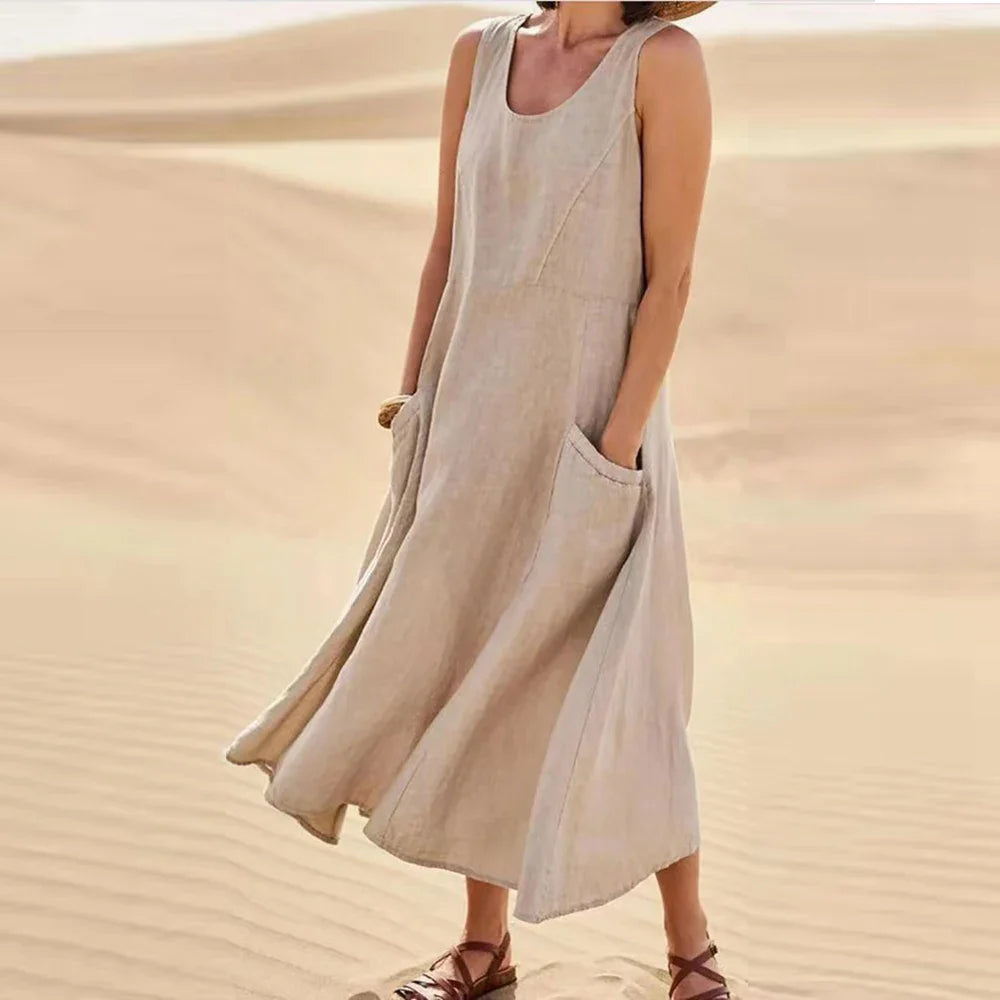 Celine | Women's Summer Midi Dress-2