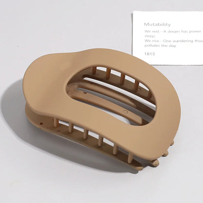 Simple Matte Hair Clips for Women Oval Hair Bun Holders