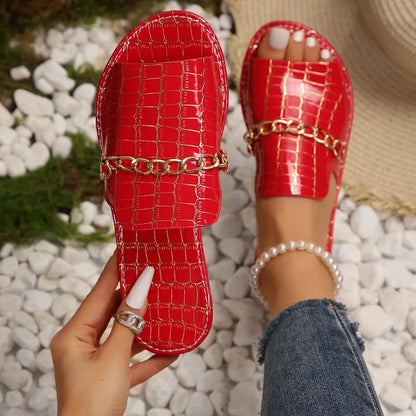 Luxury Leather Flat Sandals