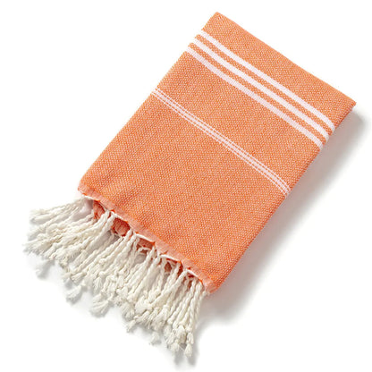 Colorful Beach Towels with Tassels, Striped Bath Towels