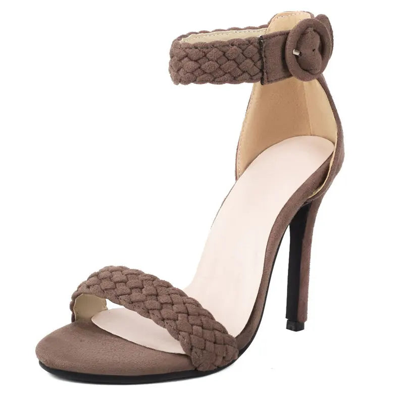 Comfortable Ankle Buckle Flat Sandals