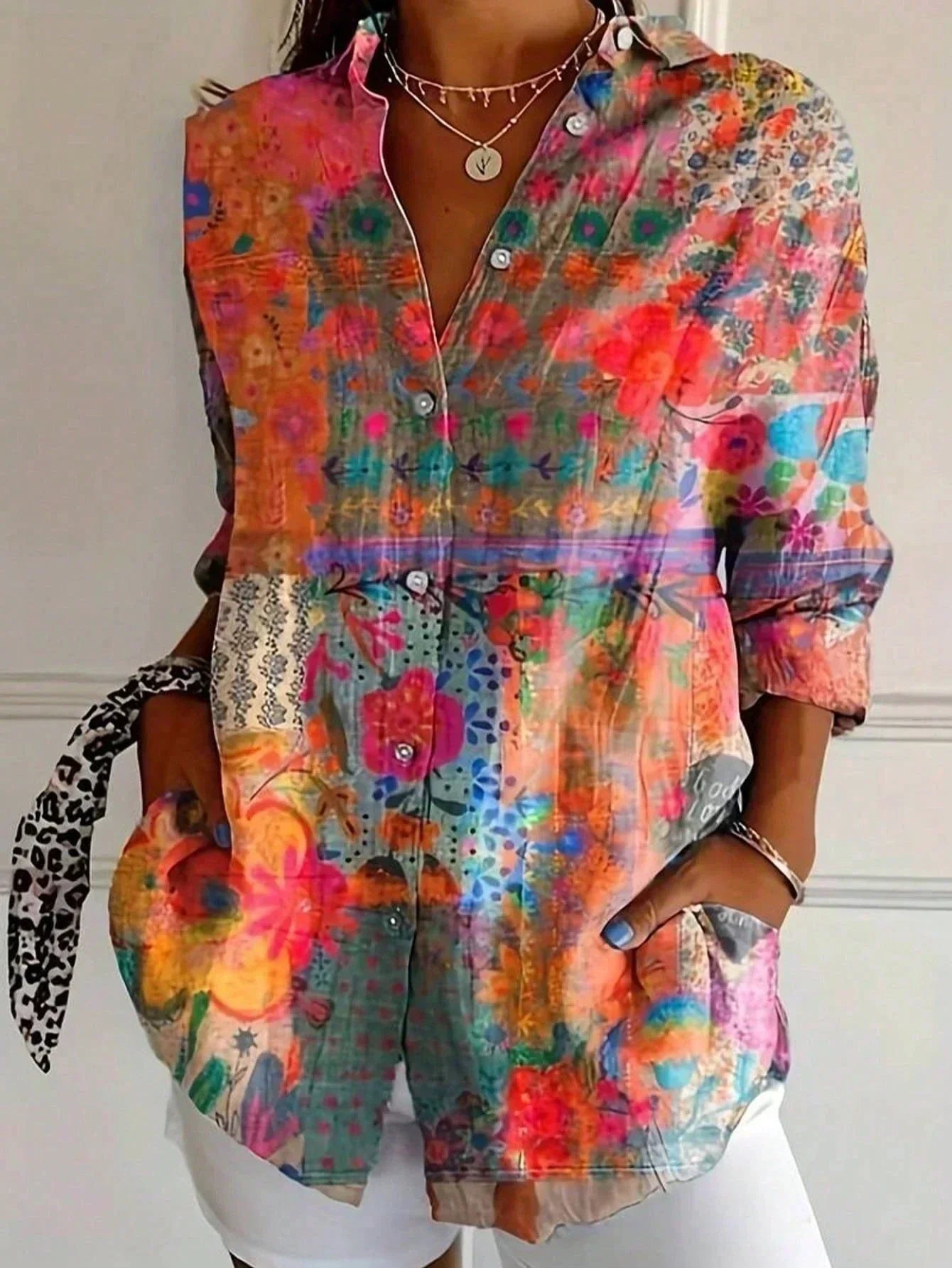 Vibrant Printed Women's Blouse