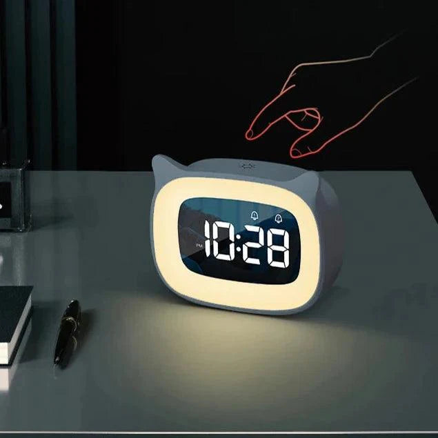 Smart LED Clock Radio with Rechargeable Nightlight - Luxivelle