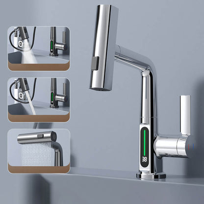 Flexible LED Faucet with 360° Swivel and Spray Nozzle