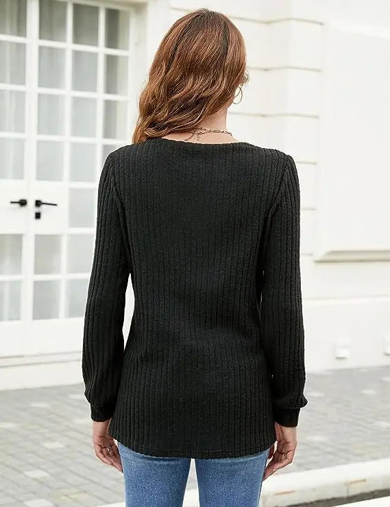 Comfortable Crew Neck Sweater Top