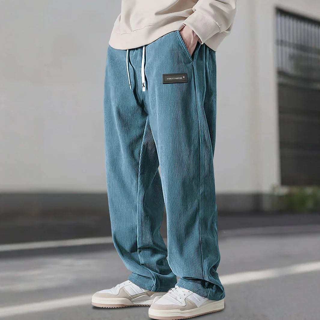 Relaxed Fit Straight Leg Mens Pants