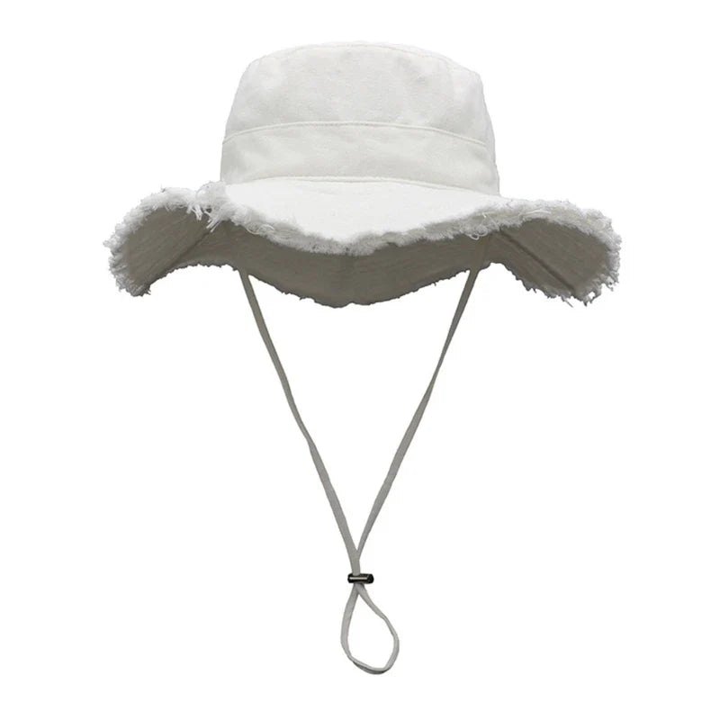 Relaxed Fit Wide Brim Summer Fisherman Hat