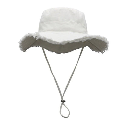 Relaxed Fit Wide Brim Summer Fisherman Hat