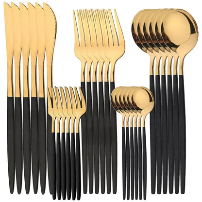 Elegant 24K Gold Flatware Set