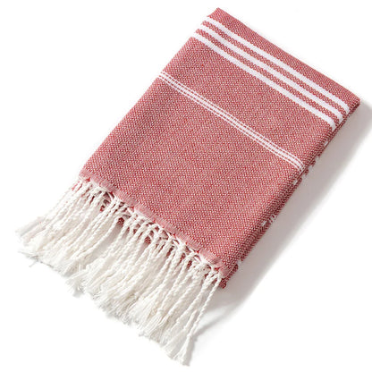 Colorful Beach Towels with Tassels, Striped Bath Towels