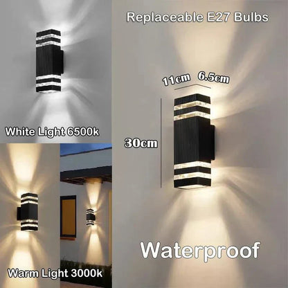 Bright LED Exterior Wall Lamp - Waterproof Up Down Light