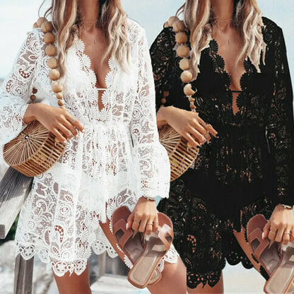 Breezy Bliss | White Summer Dress for Women-5