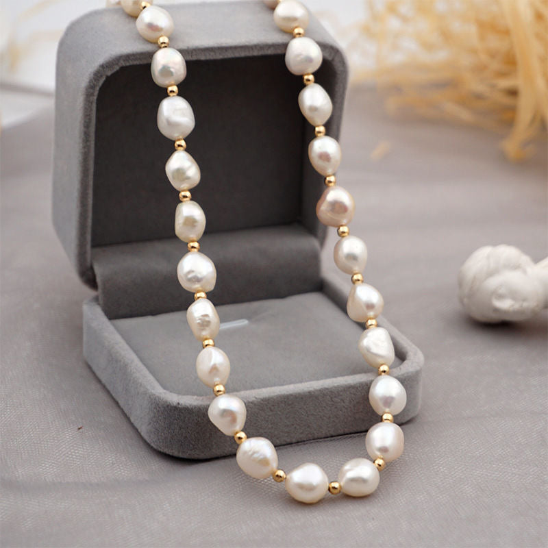 Classic White Pearl Drop Necklace