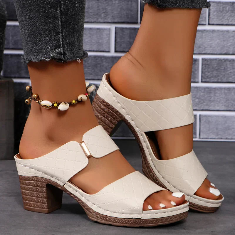 Comfortable Chunky Heel Summer Sandals